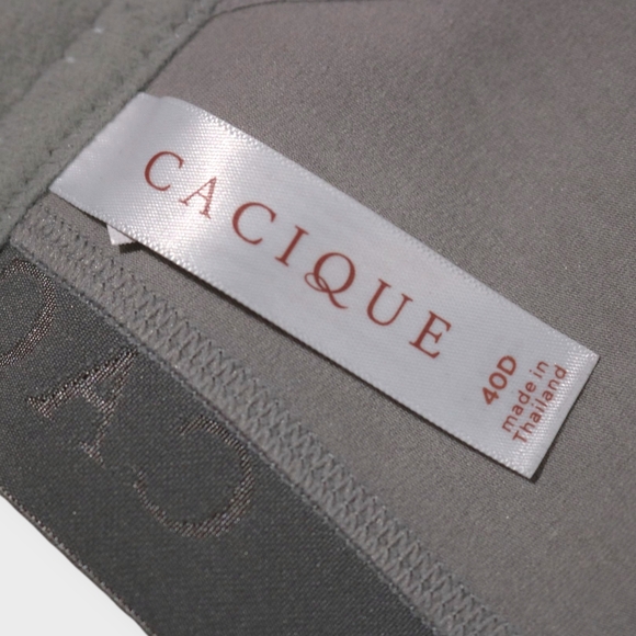 Cacique Gray Full Coverage Adjustable Straps Wire Free T-Shirt Bra Size 40D - Picture 8 of 8